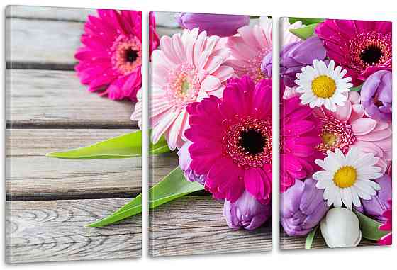 Модульная картина Цветы  Аrt-176_3А 100x150 см Киев