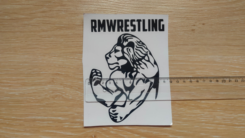 Наклейка на авто-мото Лев rmwrestling Чёрная Киев - изображение 3