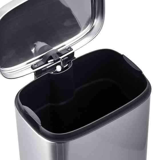 Прямоугольное мусорное ведро 5 л с плавным закрытием Mixxus Premium Style-TC0305, нержавеющая сталь Харьков