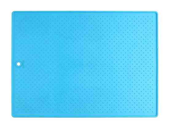 Антискользящий коврик - подставка под миски для собак и кошек Dexas Pet Bowl Grippmat (Дексас) Маленький - 33 х 48 см., Голубой Запорожье