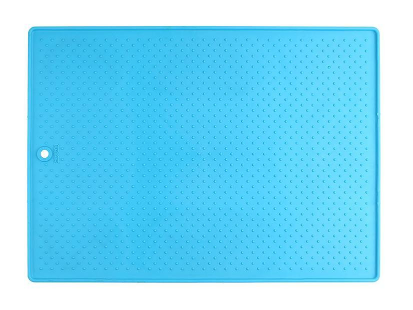 Антискользящий коврик - подставка под миски для собак и кошек Dexas Pet Bowl Grippmat (Дексас) Маленький - 33 х 48 см., Голубой Запорожье - изображение 1