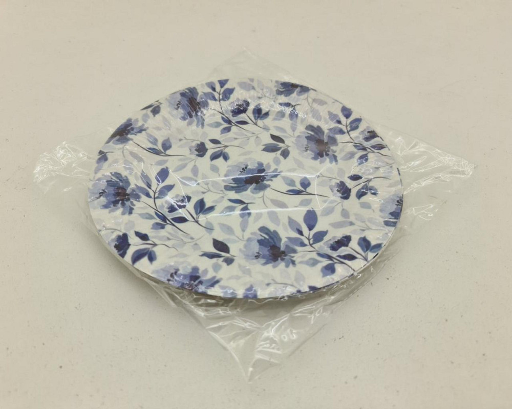 Паперова тарілка з малюнком 18 см "No 29" Глибокі квіти" 10 шт (1 пачка) Харків - фото 4