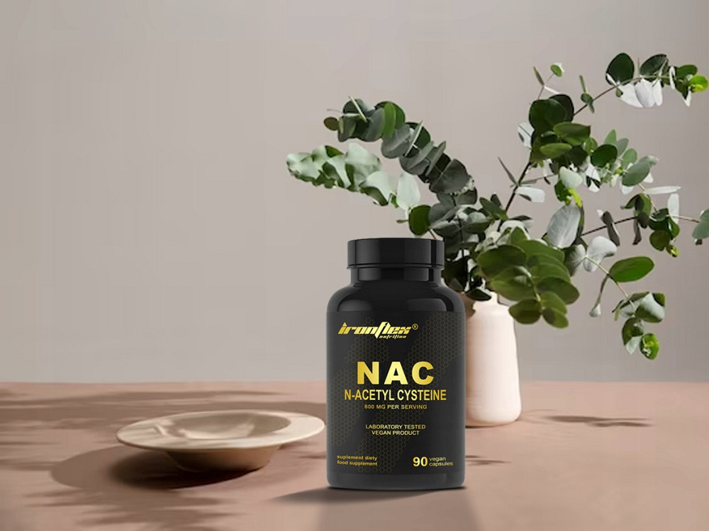 N-ацетил-L-цистеїн Ironflex NAC 600 mg 90 caps Луцьк - фото 2