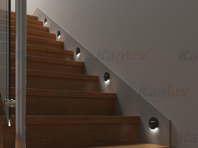 Подсветка ступеней лестницы 12V 3000к Белый ERINUS LED O W-WW Kanlux Киев - изображение 7