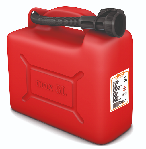 Каністра для палива з лійкою 5л червона Hico (Польща) пластикова Винница - изображение 1
