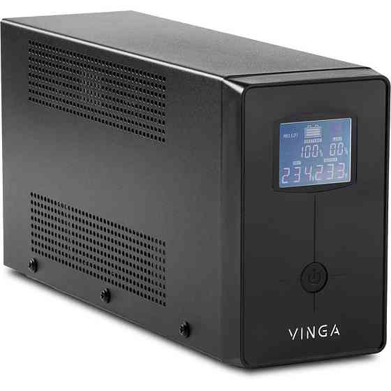 Джерело безперебійного живлення Vinga VPC-1200MU 1200ВА / 720 Вт з LCD-дисплеєм з USB у металевому корпусі Киев