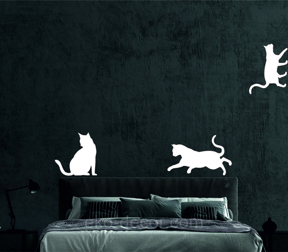 Декоративне настінне Панно «Коти», Декор на стіну 90*70 см. (3 шт.), Білий Київ - фото 7