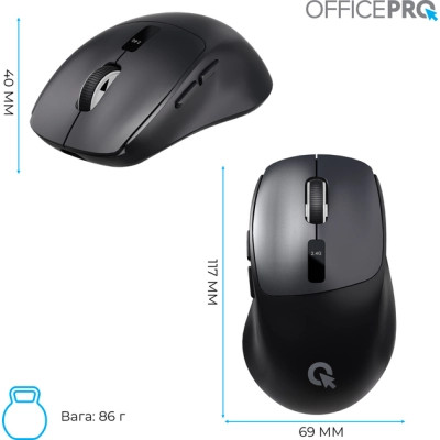 Мишка OfficePro M398B Wireless/Bluetooth Black (M398B) Вінниця - фото 7