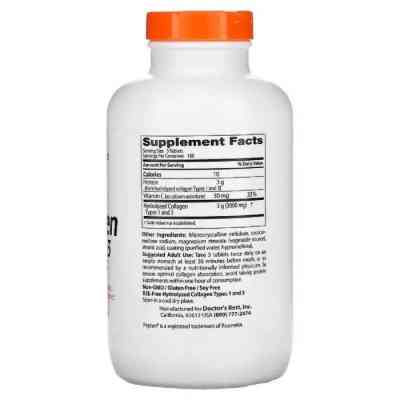 Вітамінно-мінеральний комплекс Doctor&apos;s Best Колаген Типів 1 &amp; 3 1000мг, Peptan, 540 таблеток (DRB-00358) Вінниця