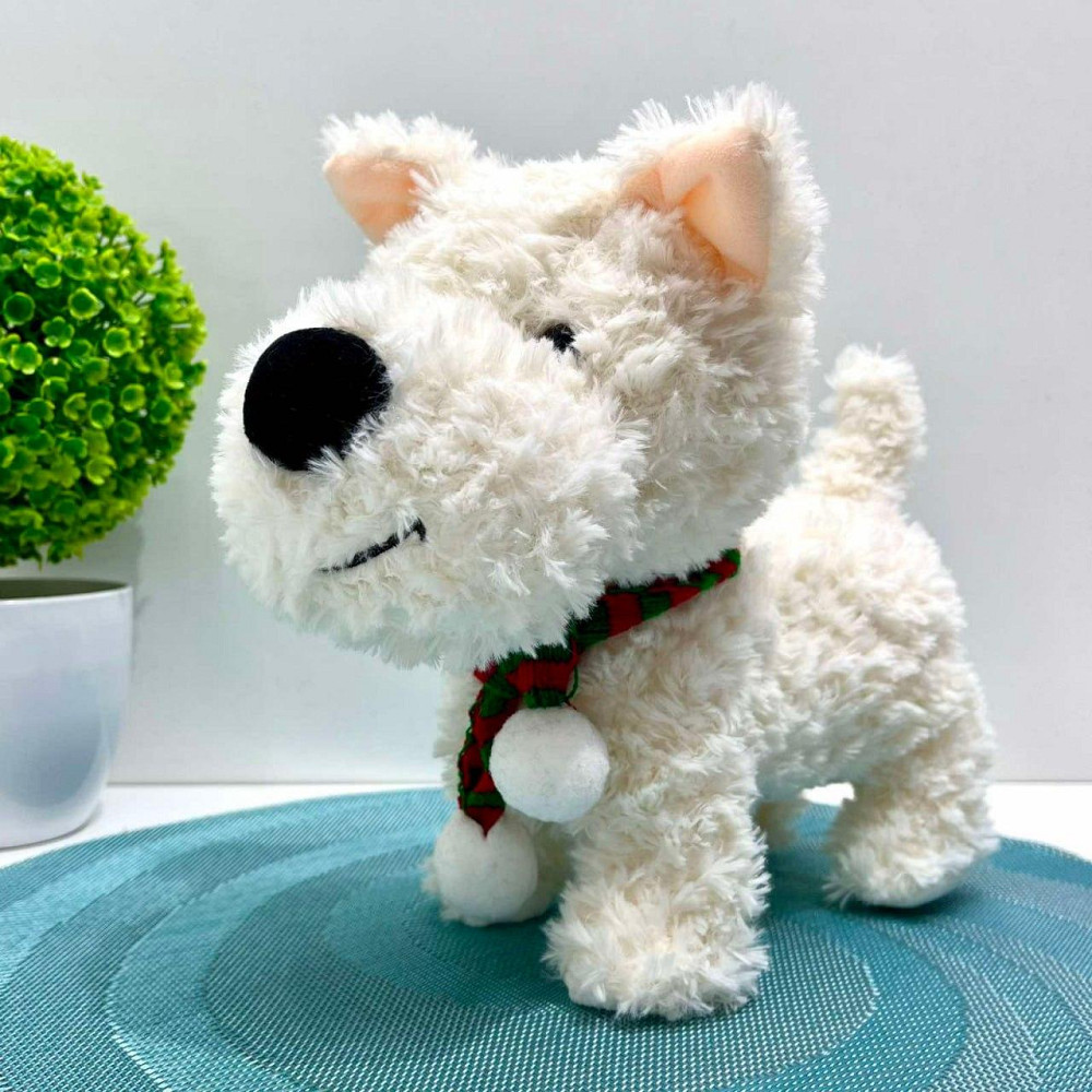 Собачка інтерактивна на повідку ходить виляє хвостом видає звуки повідок д/в реагує на дотик і ляскання долонь знімний шарфик Чернигов - изображение 5