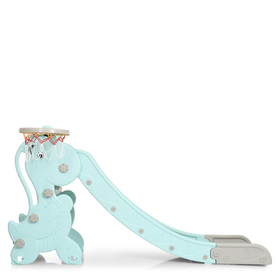 Дитяча гірка YG2020-2-1-4 пластик, з баскетбольним кільцем Вінниця - фото 4