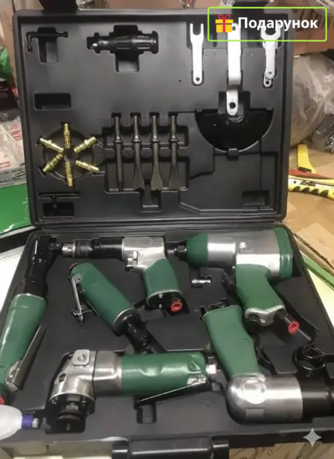 Універсальний набір пневмоінструментів  TIREX   пневмонабір для гаража та сервісу TRATK24 24 ел  пневматичний інструмент у наборі Львів - фото 7