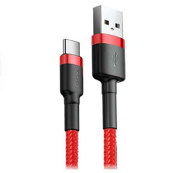 Кабель USB - Type-C Baseus Cafule Cable 3A 0.5m колір червоний+Red CATKLF-A09 Одеса