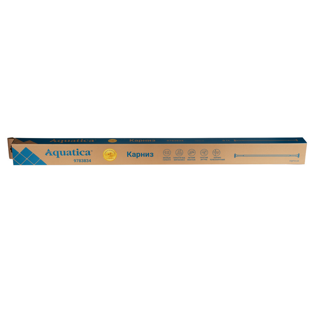 Карниз телескопічний на вакуумних присосках s38 1150-1800 мм AQUATICA (9783834) Київ - фото 7