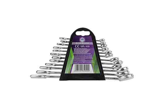 Набір ключів комбінованих 12 предметів (6-14,17,19,22мм), у пластиковому тримачі POMOGIER POM-5123 Одеса