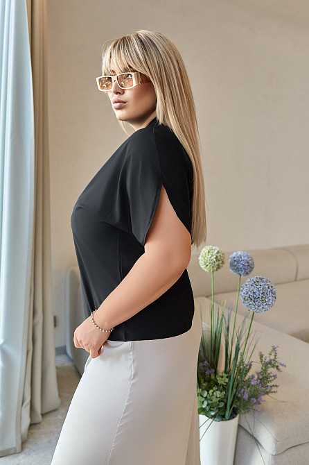 Літня блуза з розрізним рукавом "Moon"| Норма і батал Київ - фото 10