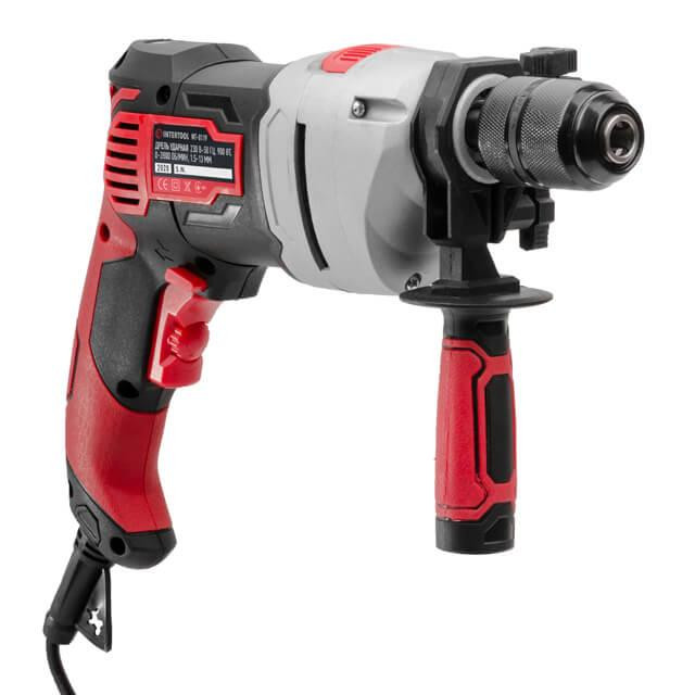 Дриль ударний INTERTOOL WT-0119, 0,9 кВт, 2800 об/хв, 1,5-13 мм, швидкозатискний патрон - Електродриль з обмежувачем глибини Львів - фото 7