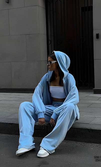 Жіночий прогулянковий костюм двійка: кофта і штани з плюшевого велюру Одеса - фото 3