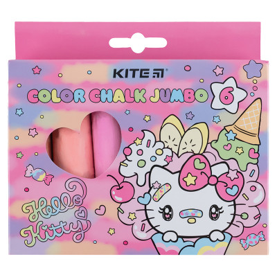 Крейда Kite кольорова Jumbo Hello Kitty, 6 кольорів (HK24-073) Вінниця - фото 1