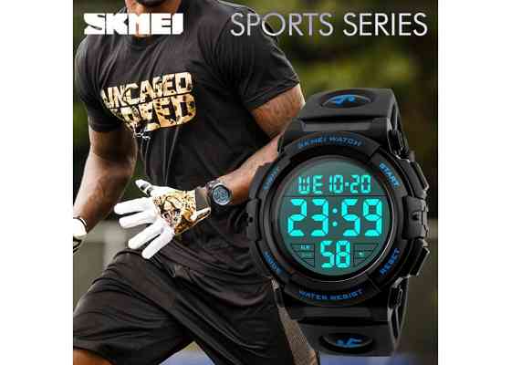 Мужские спортивные наручные часы Skmei 1258 Синий Киев