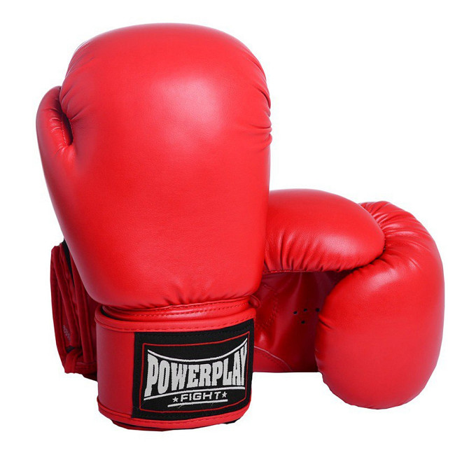Боксерские перчатки PowerPlay 3004 Classic Красные 8 унций Киев - изображение 1