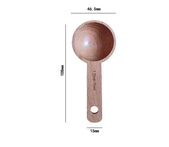 Дерев’яна мірна ложка об’ємом 15 мл з круглою формою Київ