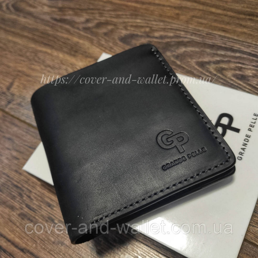 Мужской небольшой кошелек ручной роботы на магнитах Grande Pelle Lettera Киев - изображение 1