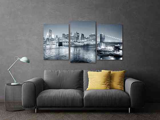 Модульна картина у вітальню/ спальню Нью-Йорк    Art-546_3 100x150 см Київ