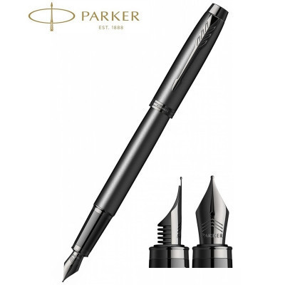 Ручка пір'яна Parker IM 17 Achromatic Black BT FP F (22 911) Вінниця - фото 2