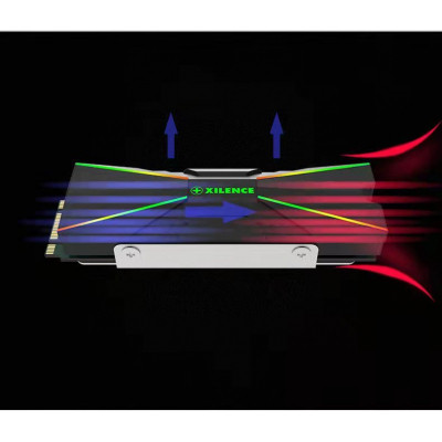 Радиатор охлаждения Xilence M2SSD Cooler ARGB M2SSD.B.ARGB (XC401) Винница - изображение 8
