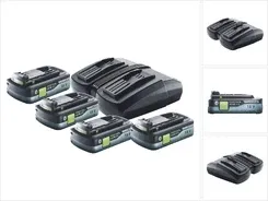 Zestaw Festool TCL 6 DUO podwójna szybka ładowarka 10,8 V - 18 ( 577017 ) + 4x Акумулятор BP Li 4,0Ah HPC-ASI HighPower 205034 Киев - изображение 1