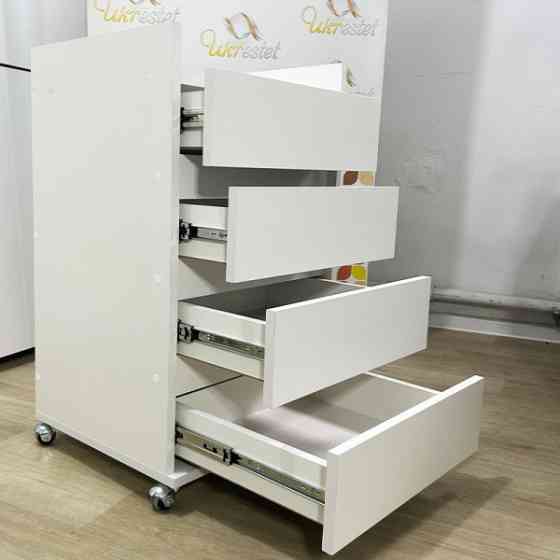 Тумба косметологическая на 4 ящика Эльф 5 (металлические колеса) Киев