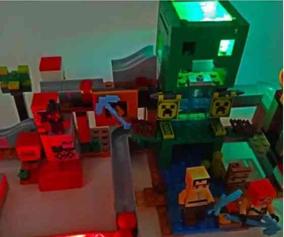 Конструктор Minecraft Майнкрафт Шахта Кріпера, 451 дет, LED світло Киев