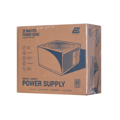 Блок питания 2E MASTER POWER (650W), >80, 80+ White, 120mm, 1xMB 24pin(20+4), 1xCPU 8pin(4+4), 3xMolex, 5xSATA, (2E-MP650-120APFC) Винница - изображение 5