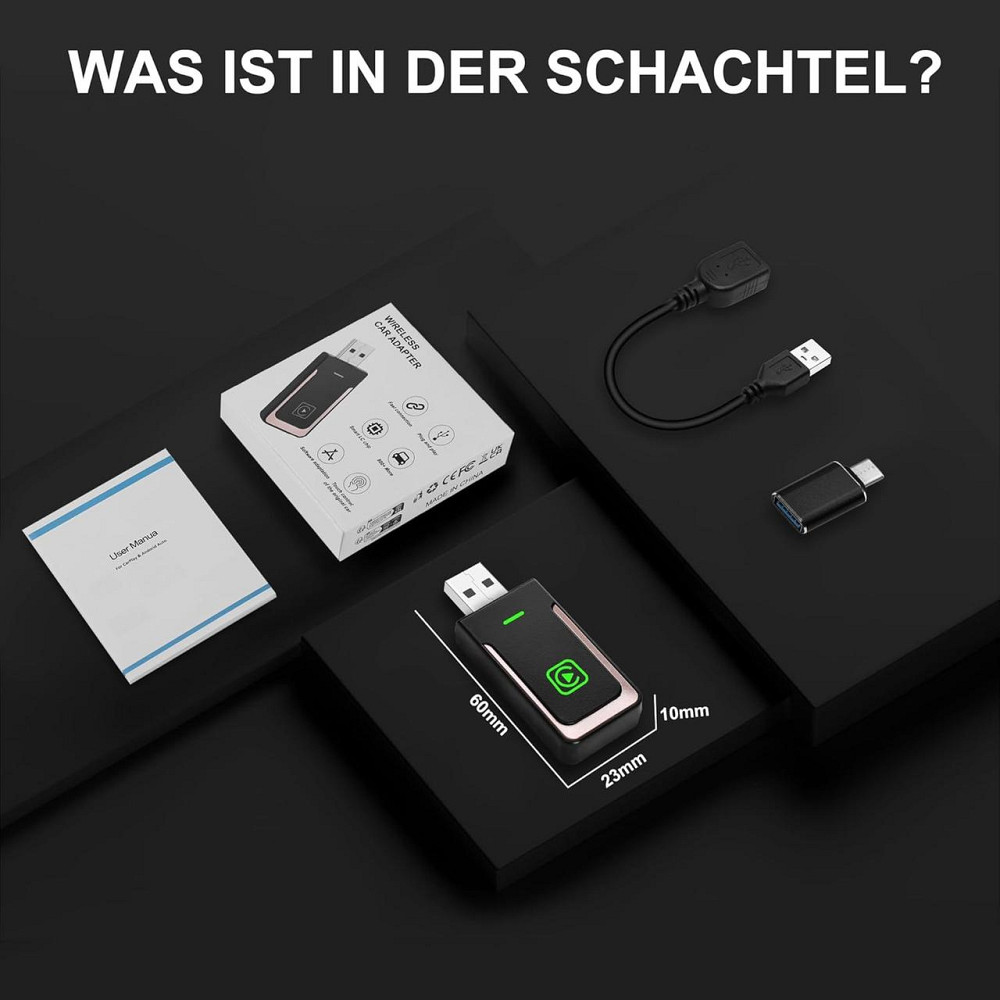 CarPlay адаптер, перехідник з дротового на бездротовий карплей Android Auto для авто iOS 10+, Android 11+, Plug and Play Київ - фото 7