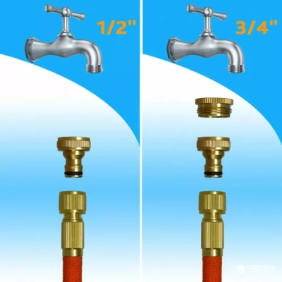 Поливочный шланг Gruntek King Cobra с пистолетом и переходниками 5 шт. (296225001) Винница - изображение 4