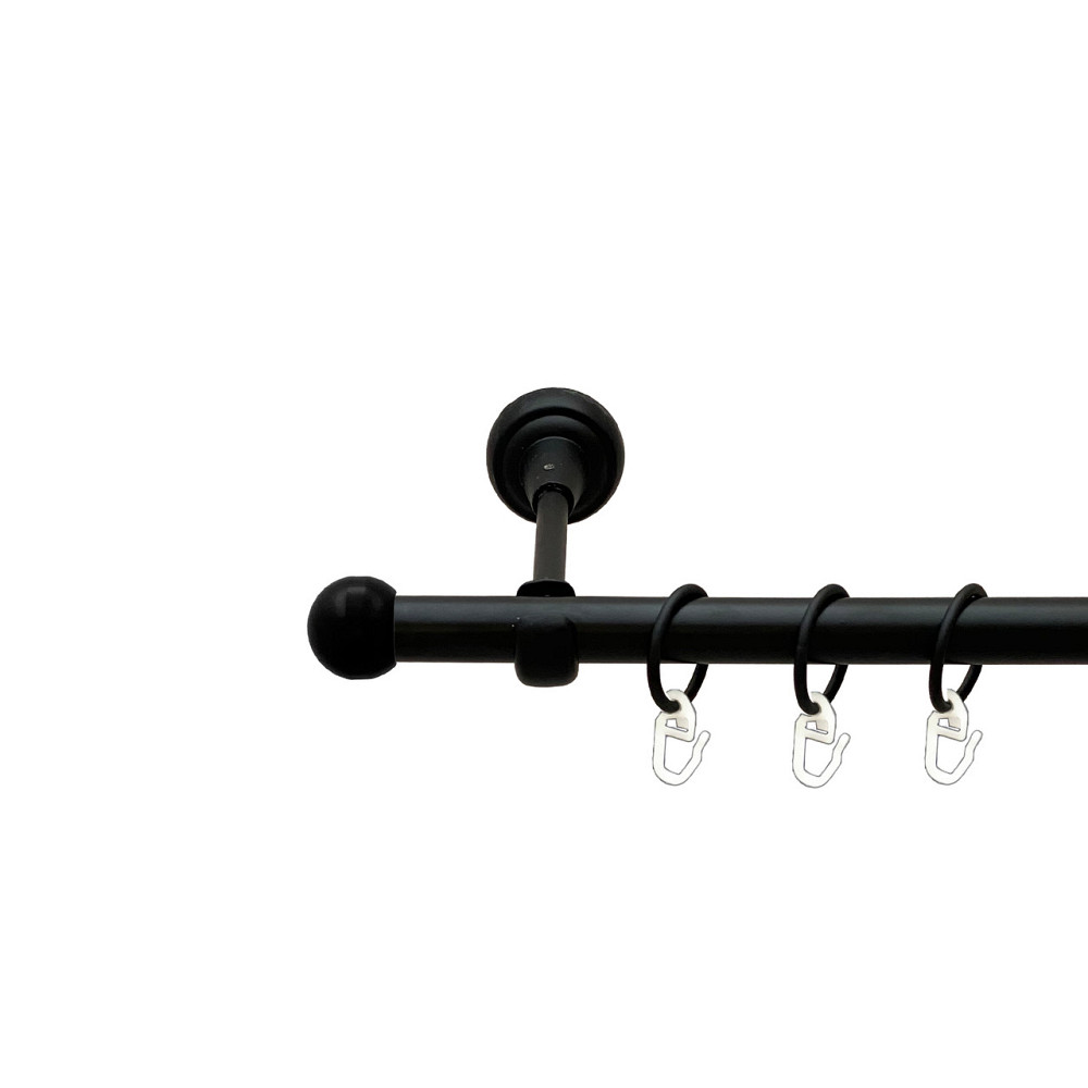 Карниз Orvit Куля Болонь металевий однорядний відкритий Чорний Оксамит 19 мм 300 см (00-00013548) Львов - изображение 1