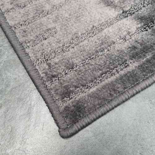 Набір килимків для ванної кімнати 2шт 50*80см+40*50см U-виріз Полоса Smile темно-сірий поліпропілен Дариана Житомир