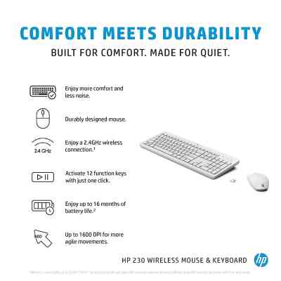 Комплект HP 230 Wireless UA White (3L1F0AA) Вінниця