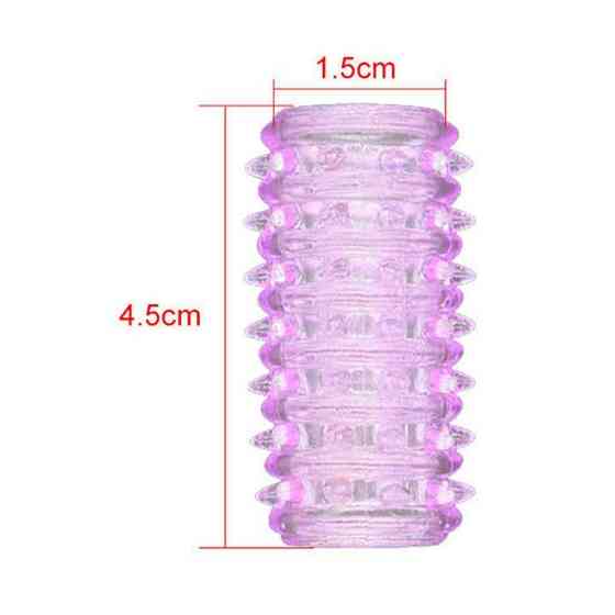 Еластична рельєфна насадка на пеніс - Прозорий - 4,5*1,5 см Вінниця