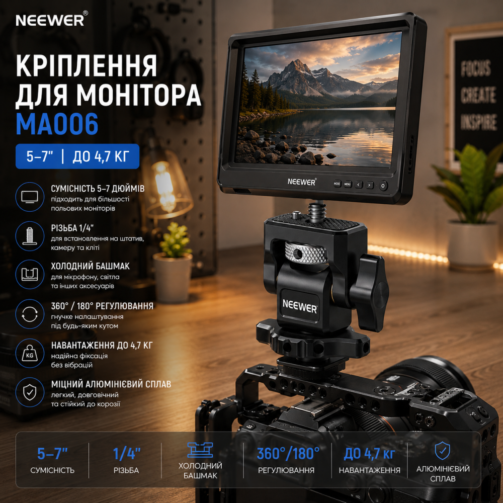 Крепление для монитора NEEWER MA006 5–7