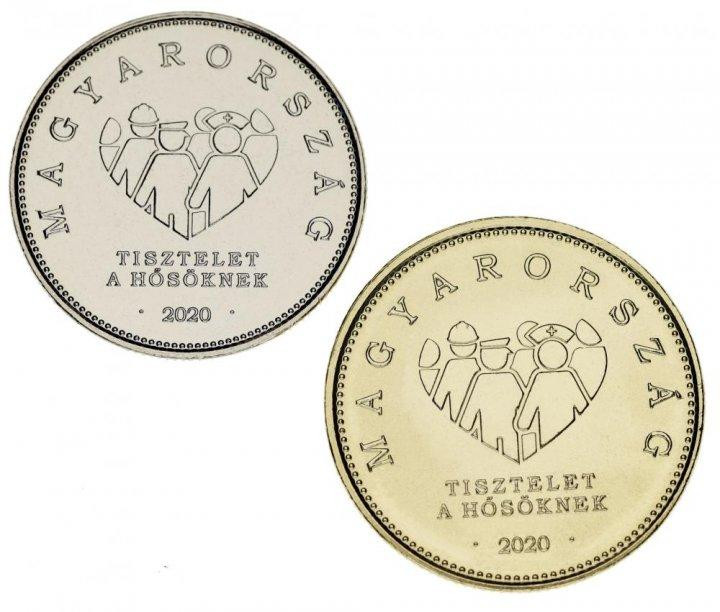 Угорщина набір із 2 монет 2020 UNC 10, 20 форинтів Героям боротьби з коронавірусом COVID-2019 Полтава - фото 1