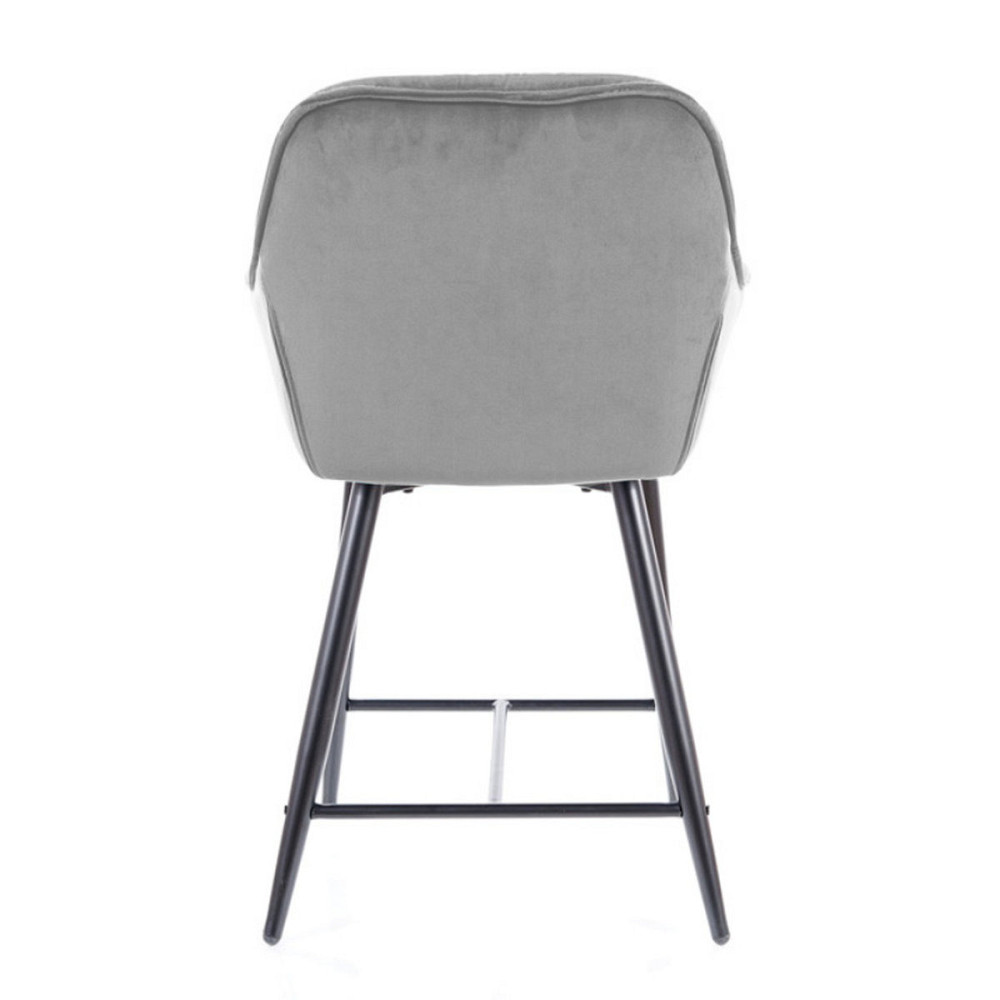 Барний стілець CHERRY H-2 VELVET чорний каркас/сірий BL.14 Киев - изображение 4