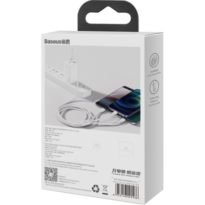 Дата кабель USB 2.0 AM to Lightning + Micro 5P + USB-C 1.5m 3.5A white Baseus (CAMLTYS-02) Вінниця - фото 4