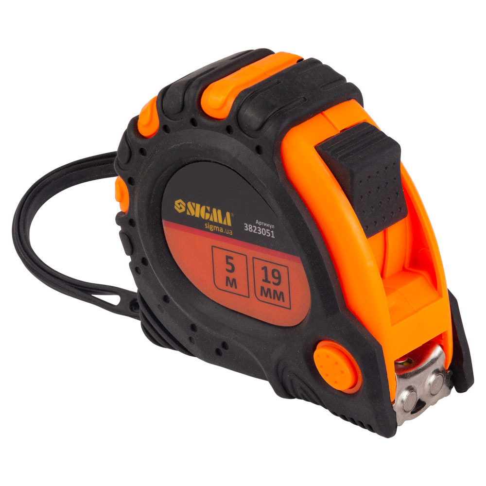 Sigma Рулетка магнитная обрезиненная JT фиксатор+тормоз 5м×19мм SIGMA (3823051) Коломыя - изображение 3