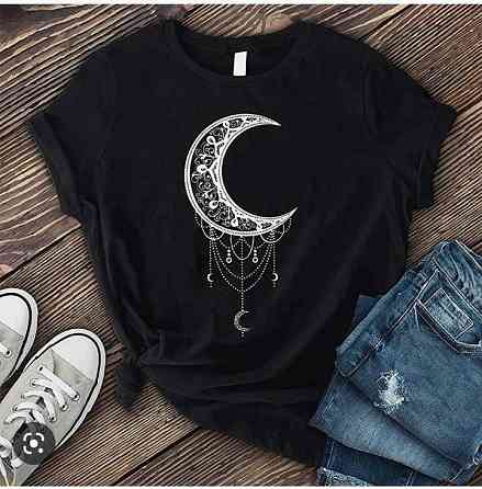 Футболка женская с принтом  46 Черная 2664085050 Днепр