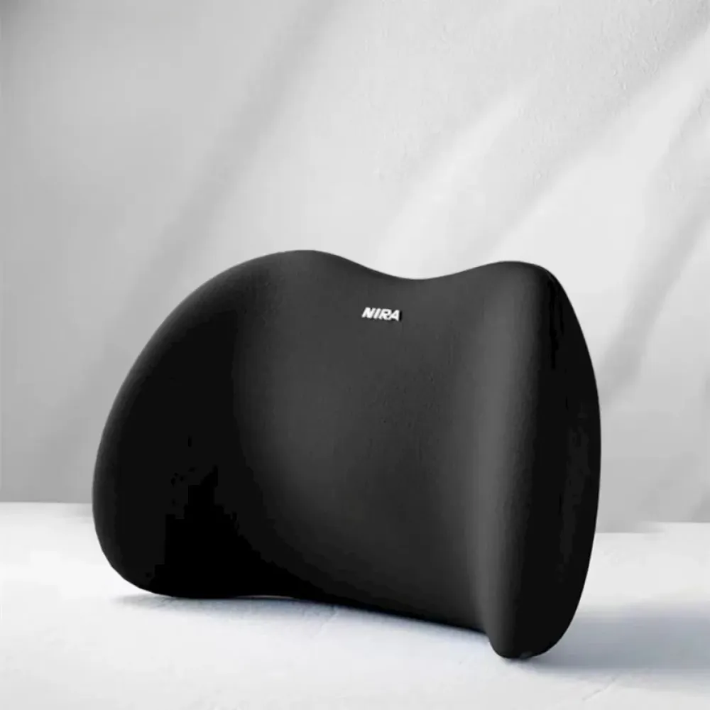 Подушка ортопедическая в машину под спину,подушка в автомобиль под поясницу на спинку сиденья, чёрная Каменец-Подольский - изображение 1