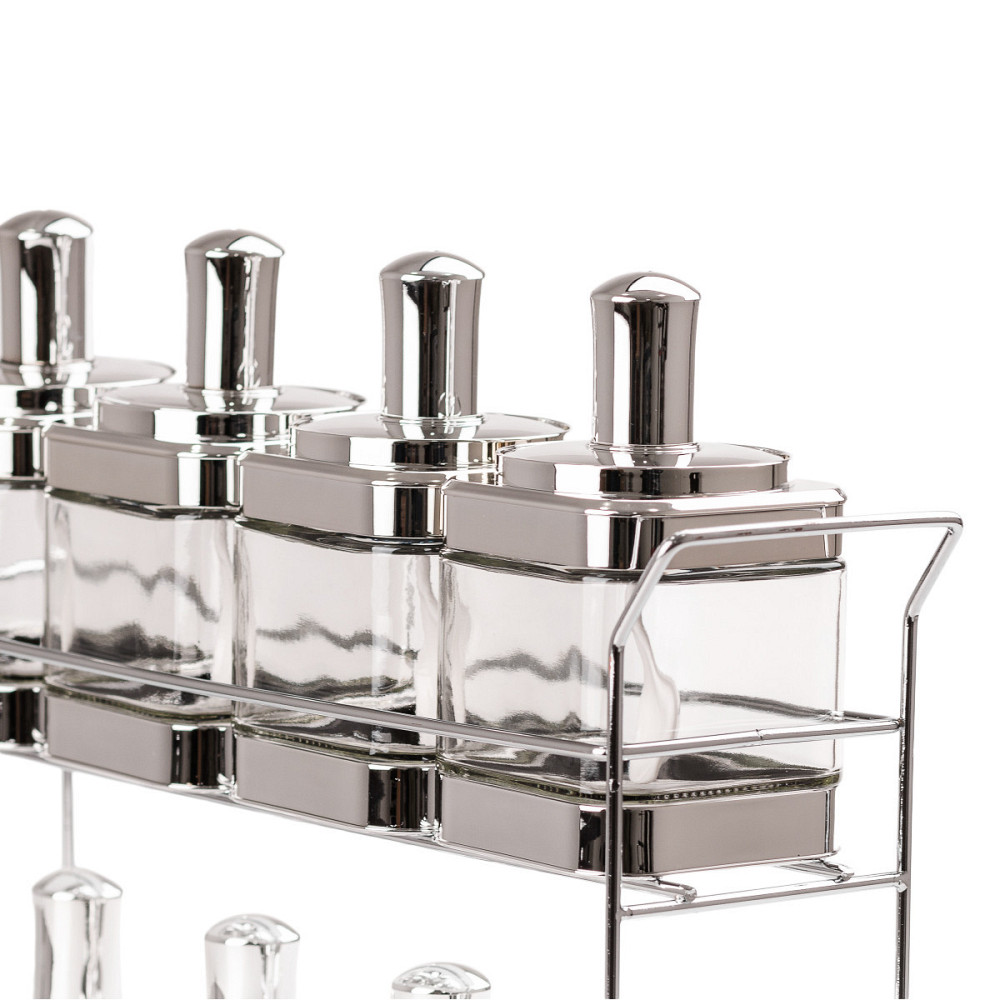 Банки для сипучих продуктів набір з 8 шт скляні ємності для зберігання з кришкою і ложкою HP531FS1034Y Київ - фото 3