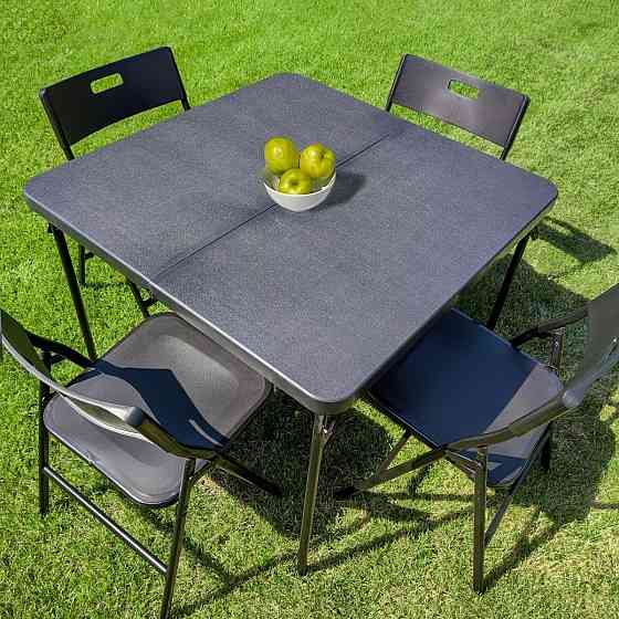 Набір мебелів складний мебелі(Стіл і 4 стільця), Чорний (з сумкою) SW-00001541 Дніпро