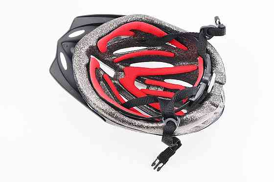 Шолом велосипедний L (54-62 см) знімний козирок, 16 вент. отворів, чорно-біло-синій Київ